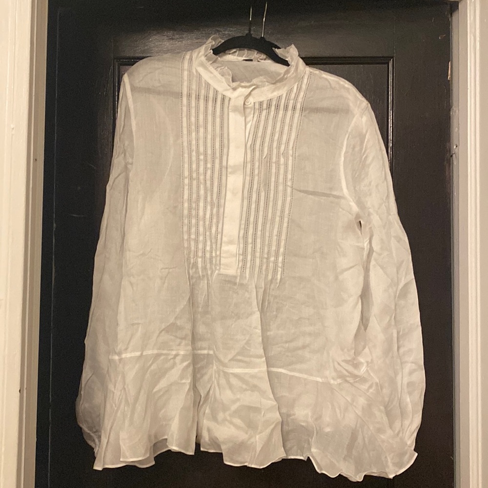 Lafayette 148 ruffle top